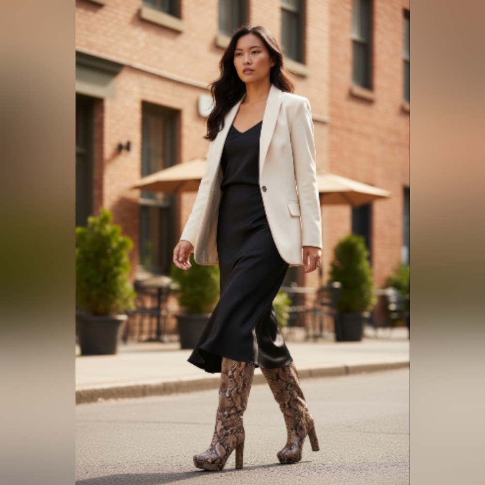 🛒Snakeskin Platform Boots
